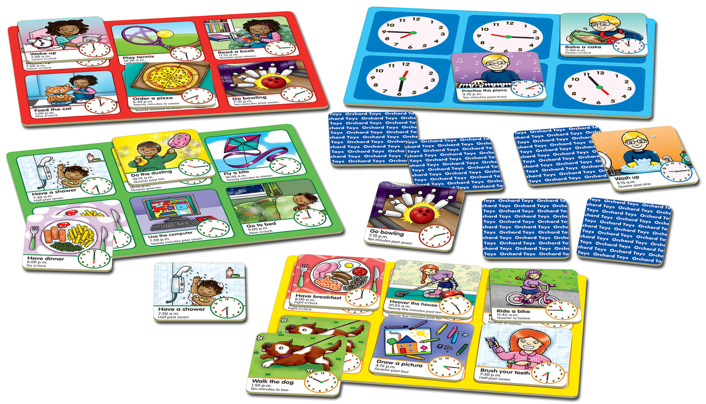 Orchard Toys Tell the Time Lotto Game 生活時間表達配對遊戲