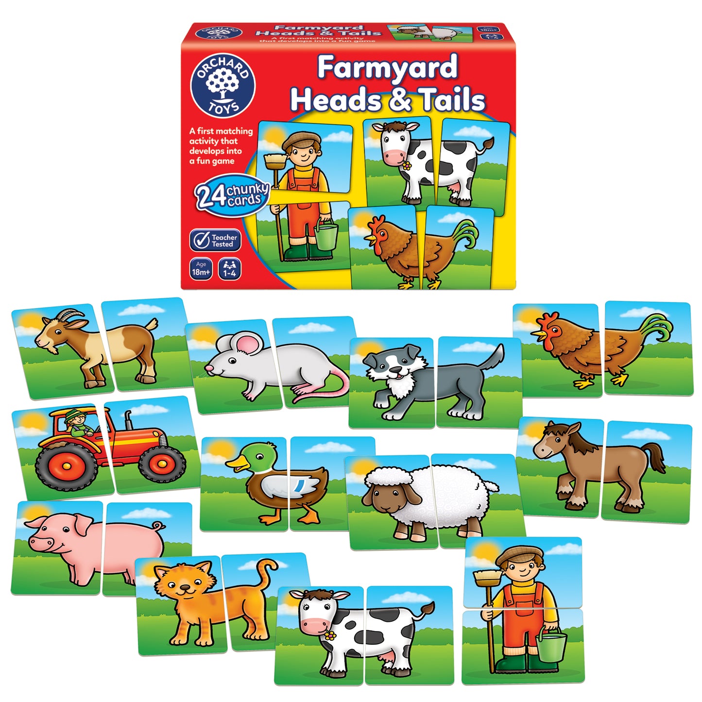 Orchard Toys Farmyard Heads and Tails Matching Game