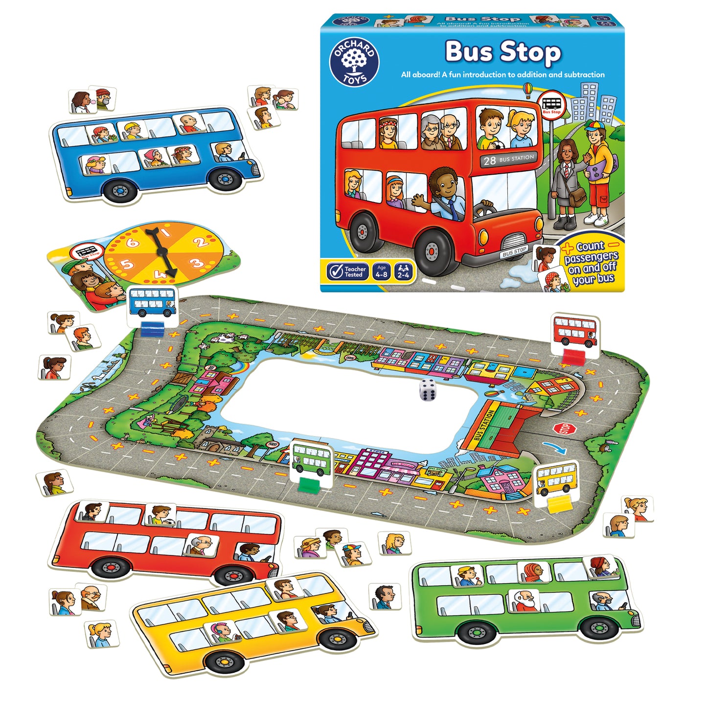 Orchard Toys Bus Stop Addition and Subtraction Game