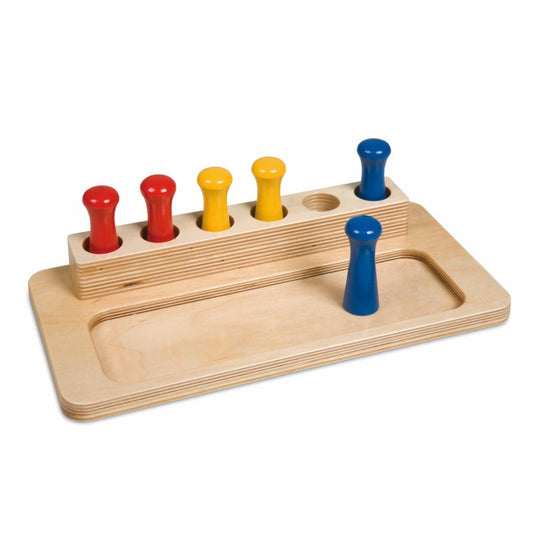 Niehuis Montessori Imbucare Peg Box 蒙特梭利教具- 三原色圓柱台