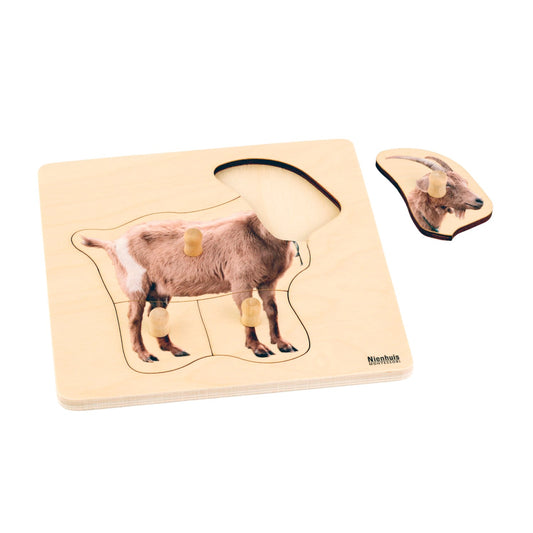 Niehuis Montessori Toddler Puzzle: Goat 蒙特梭利教具- 嬰幼兒拼圖：山羊