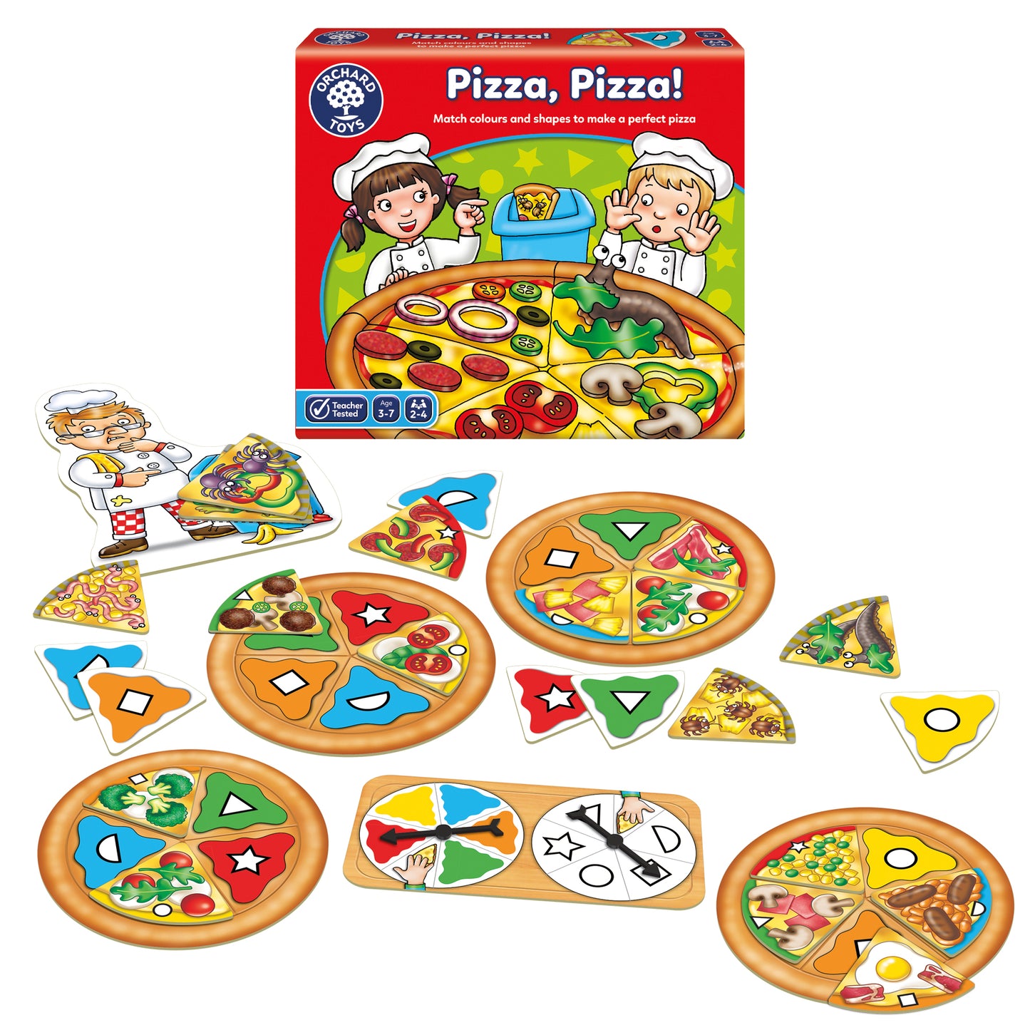 Orchard Toys Pizza, Pizza Colour and Shape Matching Game