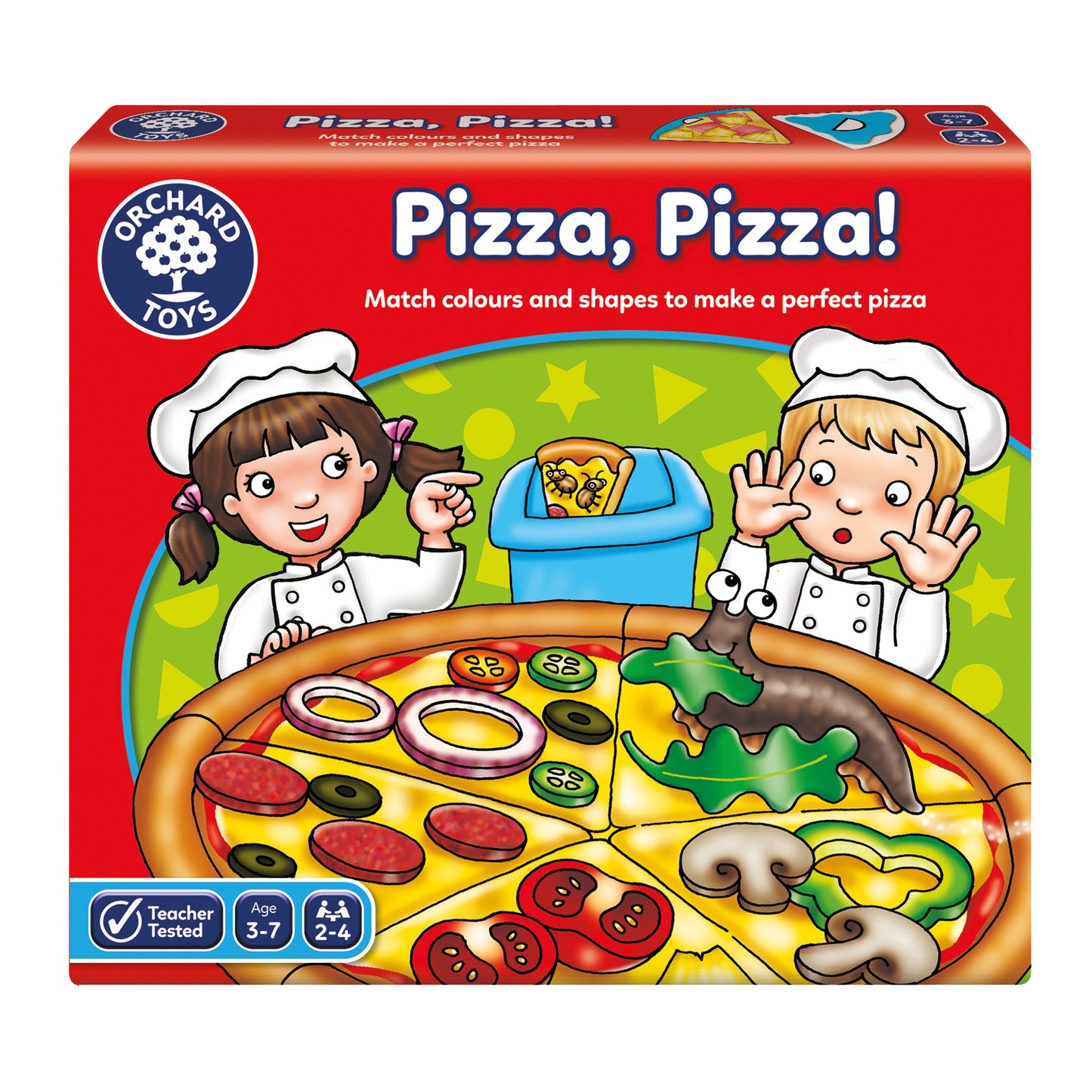 Orchard Toys Pizza, Pizza Colour and Shape Matching Game