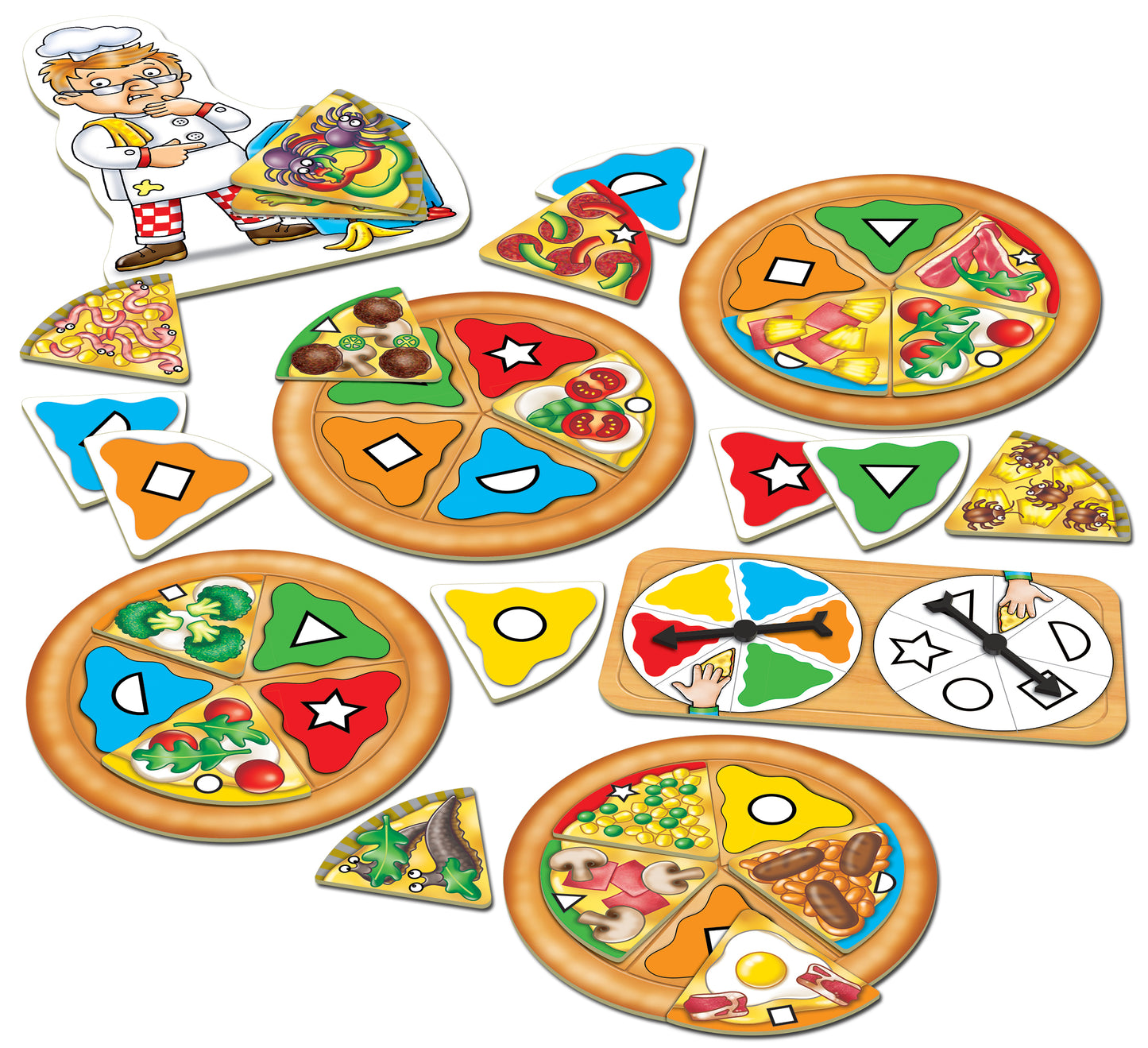 Orchard Toys Pizza, Pizza Colour and Shape Matching Game