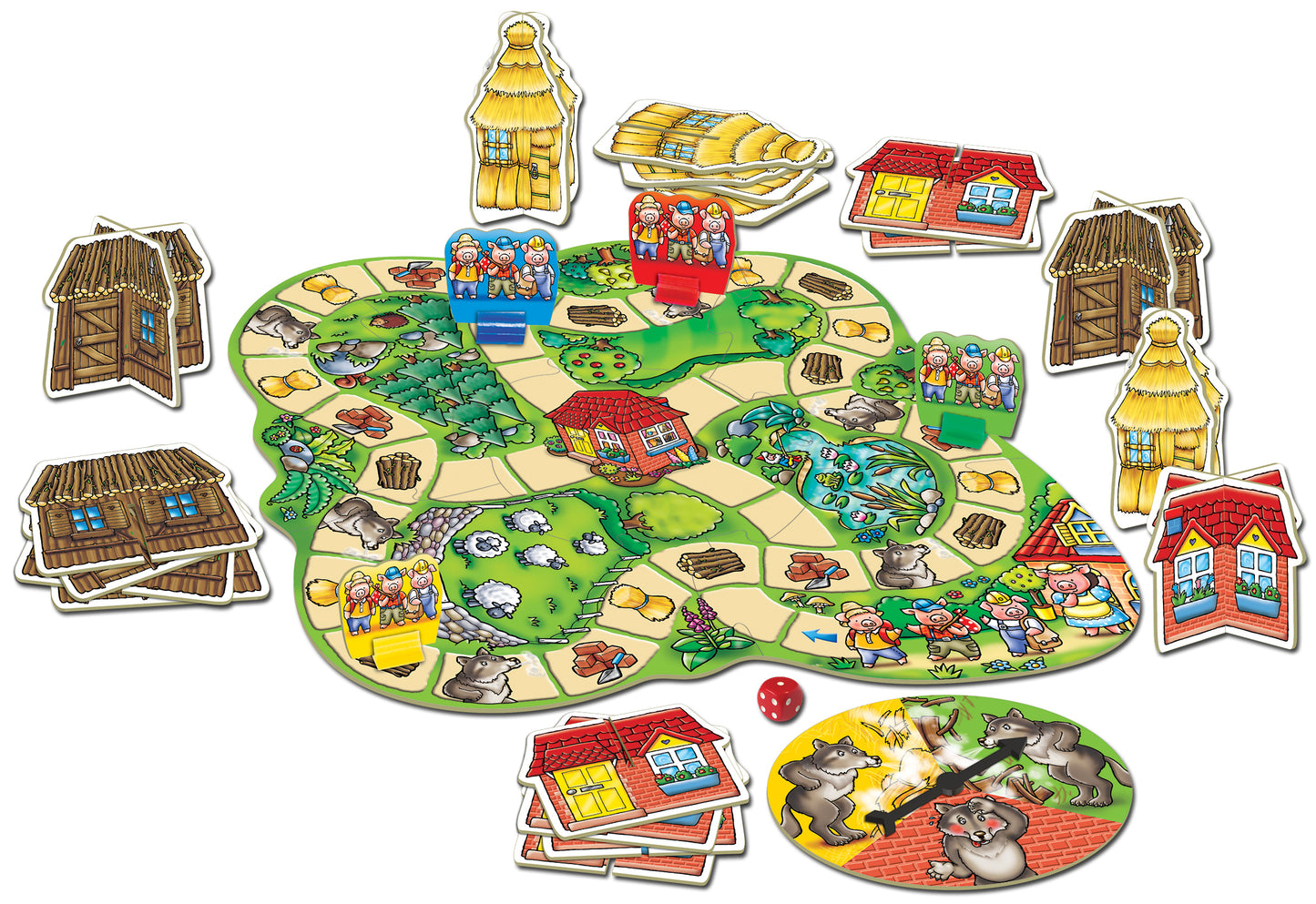 Orchard Toys Three Little Pigs Board Game 三隻小豬棋盤遊戲