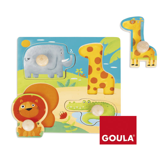 Goula Match-inside Jungle Animals Peg Puzzle 配對叢林動物拼圖