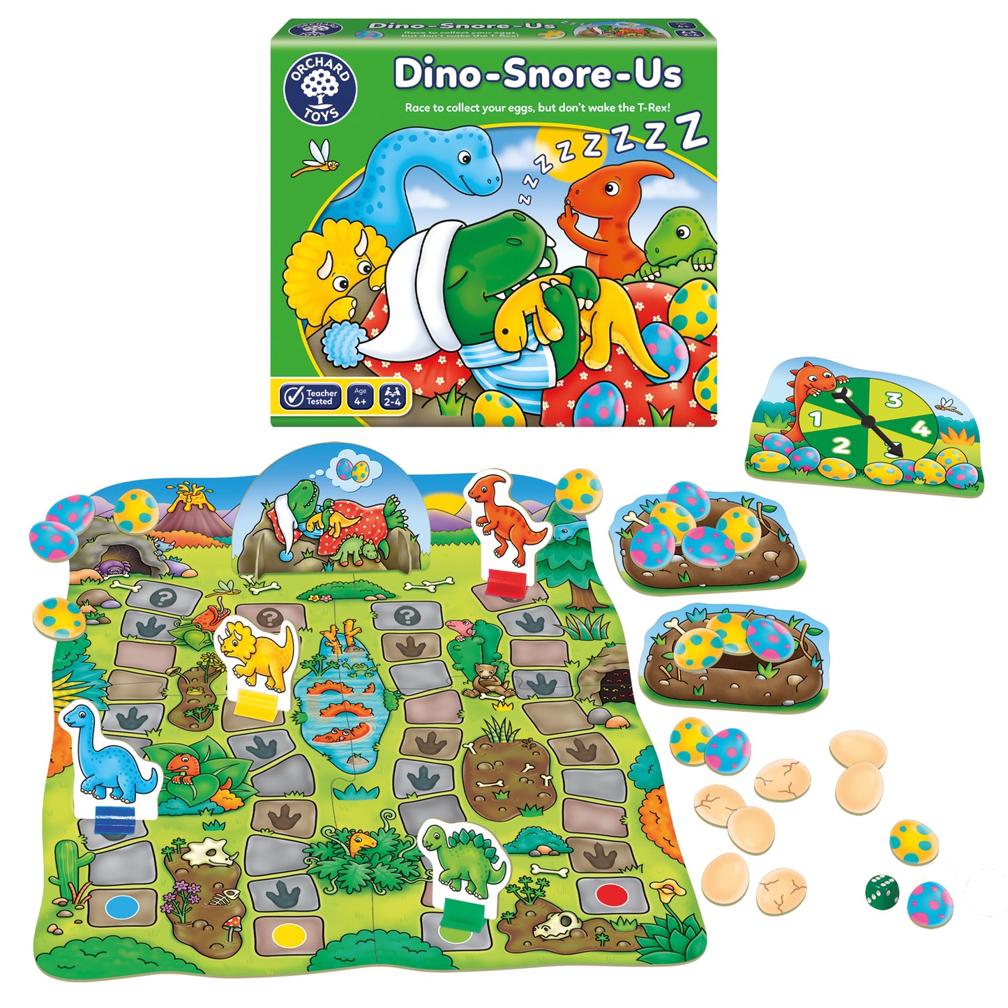 Orchard Toys Dino-Snore-Us Action-packed Board Game