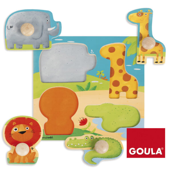 Goula Match-inside Jungle Animals Peg Puzzle 配對叢林動物拼圖