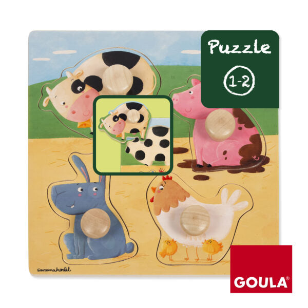 Goula Match-inside Farm Animals Peg Puzzle