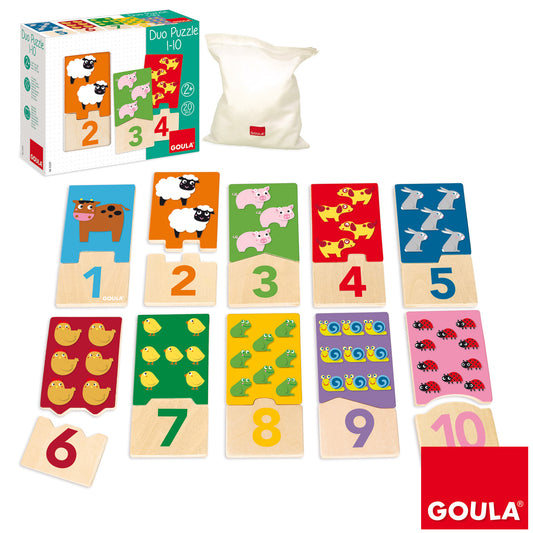 Goula Puzzle Duo 1-10 Color Number Matching Puzzle 1-10 色號配對拼圖