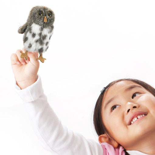 Mini Spotted Owl Finger Puppet 迷你斑點貓頭鷹手指玩偶