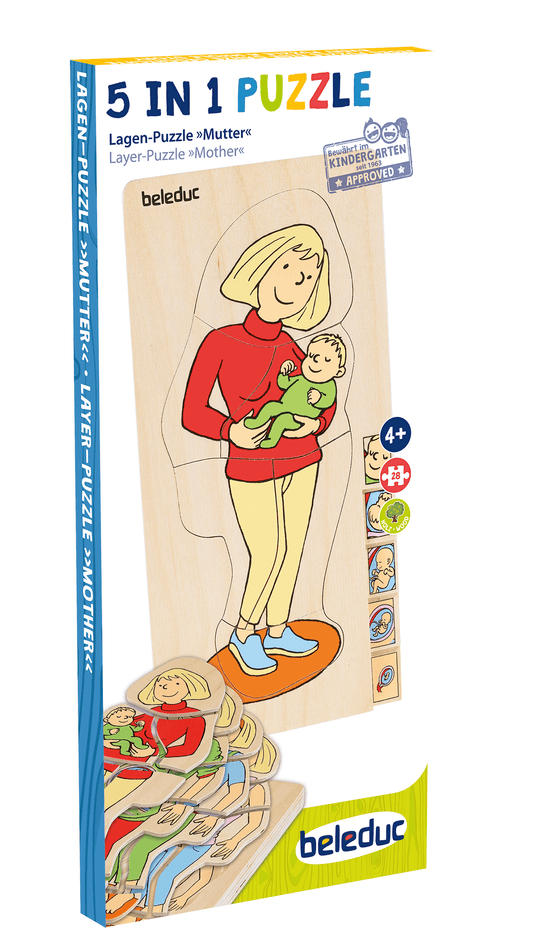 Beleduc Layer-Puzzle Mother 懷孕的母親多層情景找找看拼圖