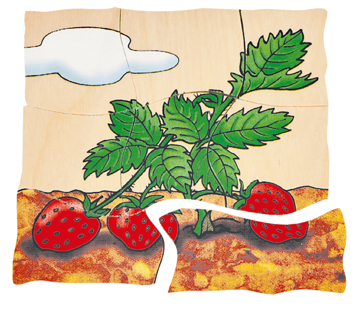 Beleduc Layer-Puzzle Strawberry Growing 草莓生長多層情景找找看拼圖