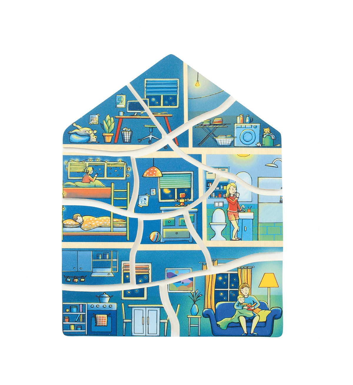 Beleduc Layer-Puzzle Home Look Inside 房屋裡多層情景找找看拼圖