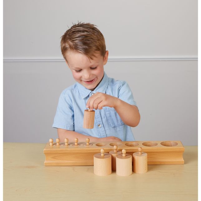Kindermatic Montessori Cylinder Blocks Set of 4 蒙特梭利 插座圓柱體 4件套裝