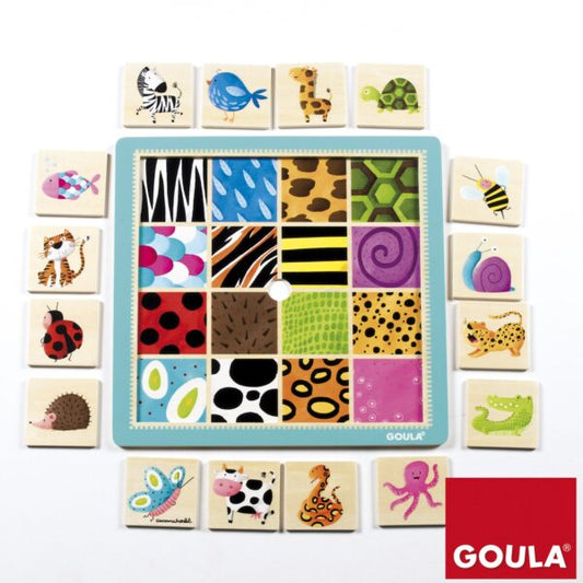 Goula Match-inside Creature Pattern & Textures Memory Game