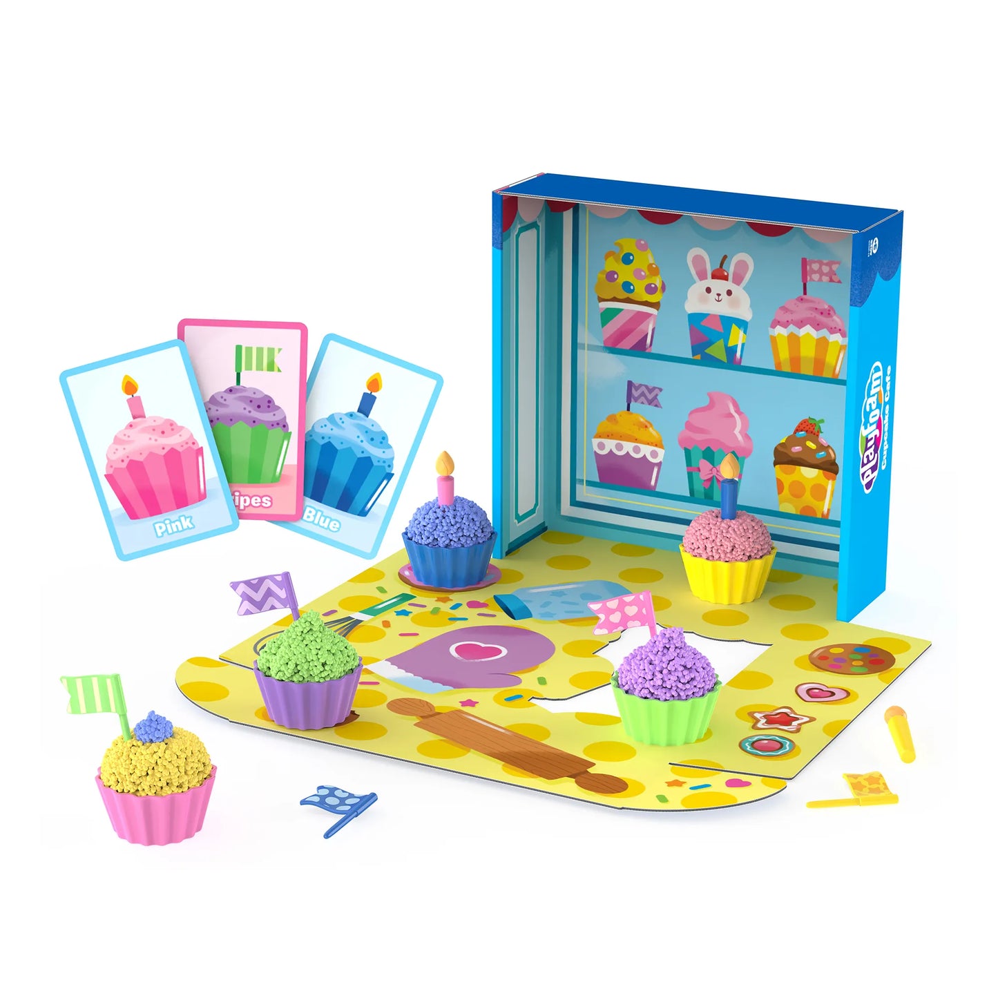 Educational Insights Playfoam Cupcake Cafe Set 魔塑粒粒黏土 紙杯蛋糕咖啡廳套裝 小手肌感官遊戲