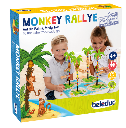 Beleduc Monkey Rallye Color Matching & Fine Motor Game 猴子拉力賽夾子顏色遊戲