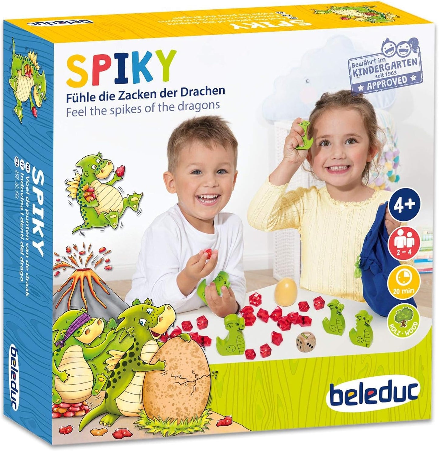 Beleduc Spiky Touch and Feel Matching Game 恐龍角觸摸配對遊戲