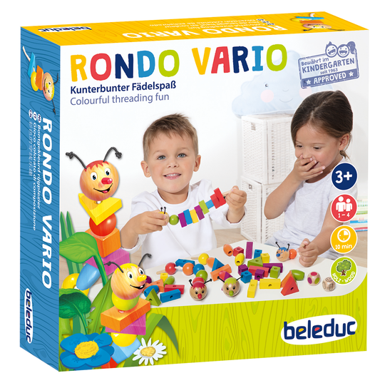 Beleduc Rondo Vario Color & Shape Lacing Game 毛毛蟲串串顏色形狀遊戲