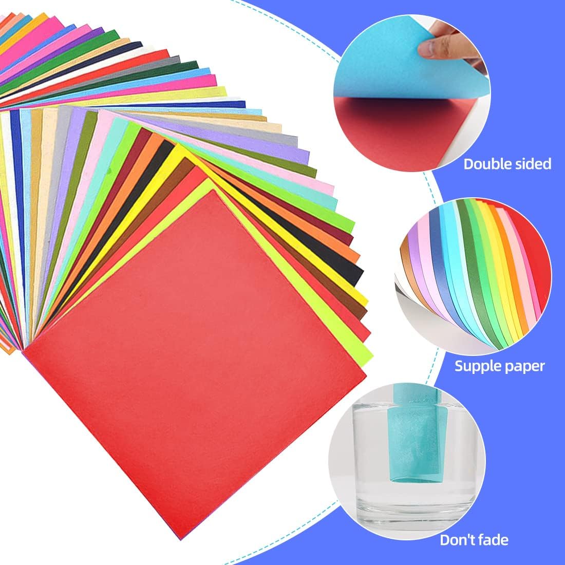 Origami Paper 50 Colours 15 x 15 cm 100 Pcs Set 雙面彩色折紙