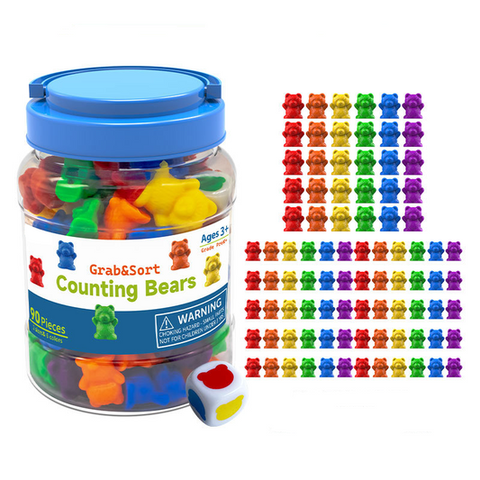 Grab & Sort Counting Bears 90 Pieces 彩色數數小熊 90個
