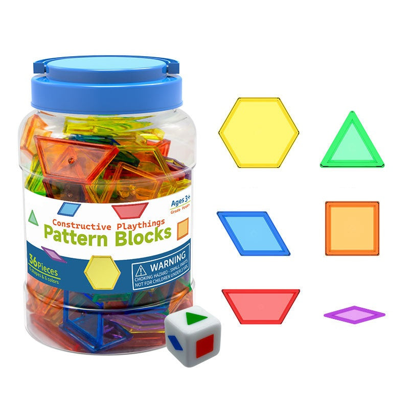 Transparent Pattern Blocks 140 Pieces 透明形狀塊 140個