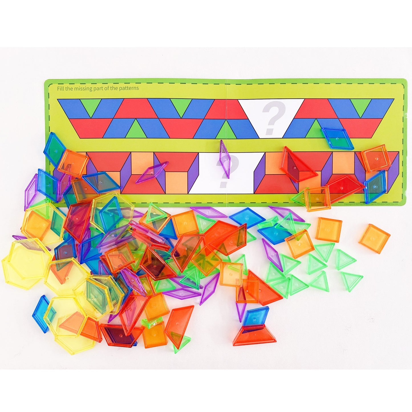 Transparent Pattern Blocks 140 Pieces 透明形狀塊 140個