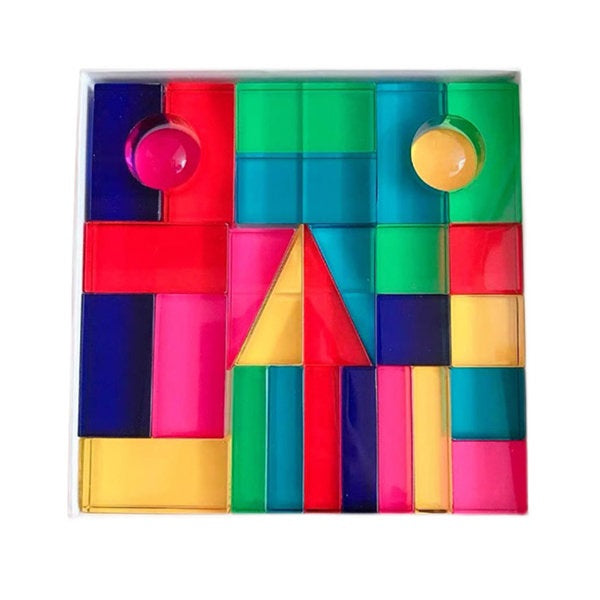 Translucent Geometric Building Blocks Set 半透明幾何形狀積木套裝