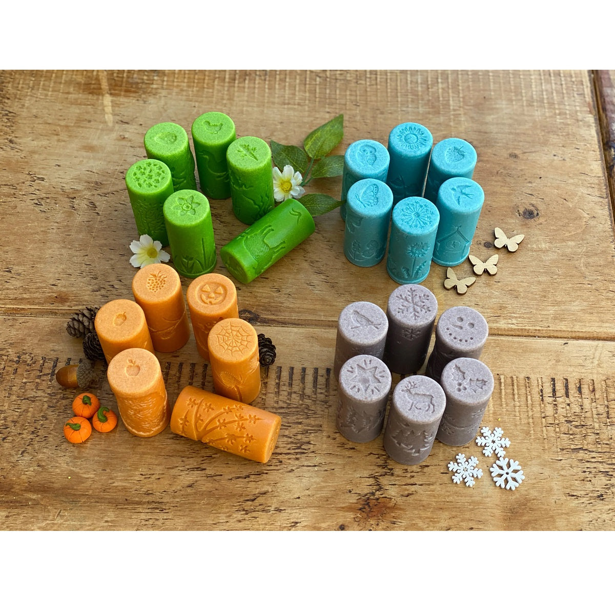 Sensory Stamper and Roller - About Seasons Set of 24 感官印章滾筒: 季節篇 24個套裝