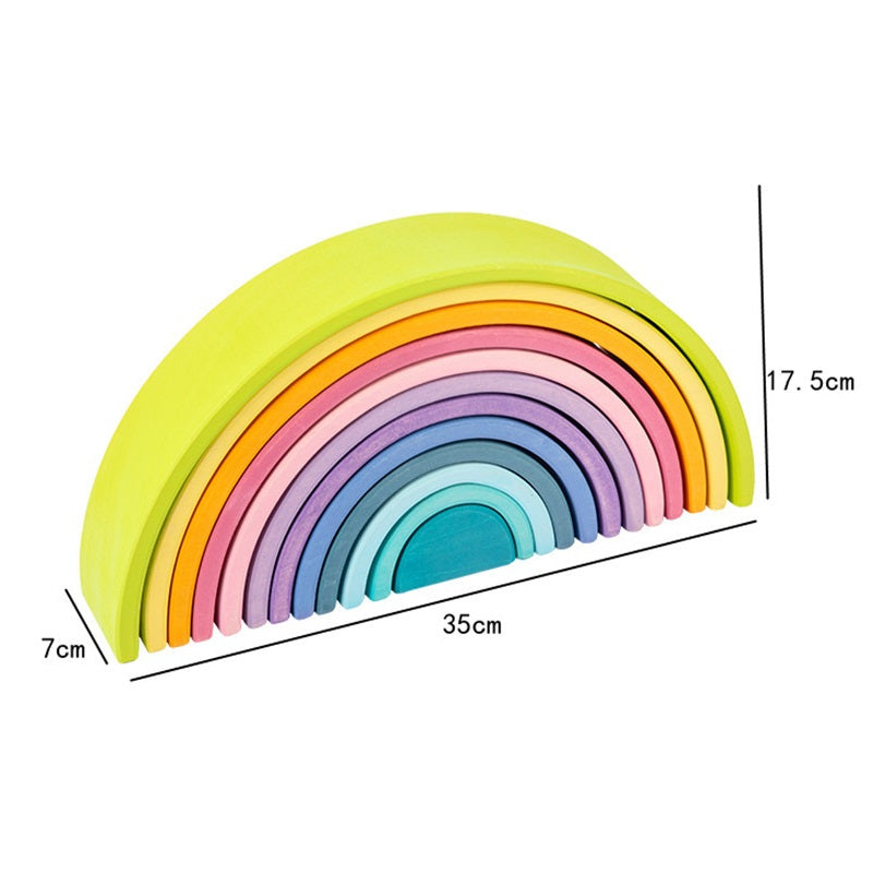 Kindermatic Wooden Rainbow Stacker 彩虹疊疊樂