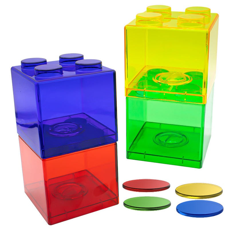 Transparent Counting & Colour Sorting Blocks 透明四色數學分類遊戲