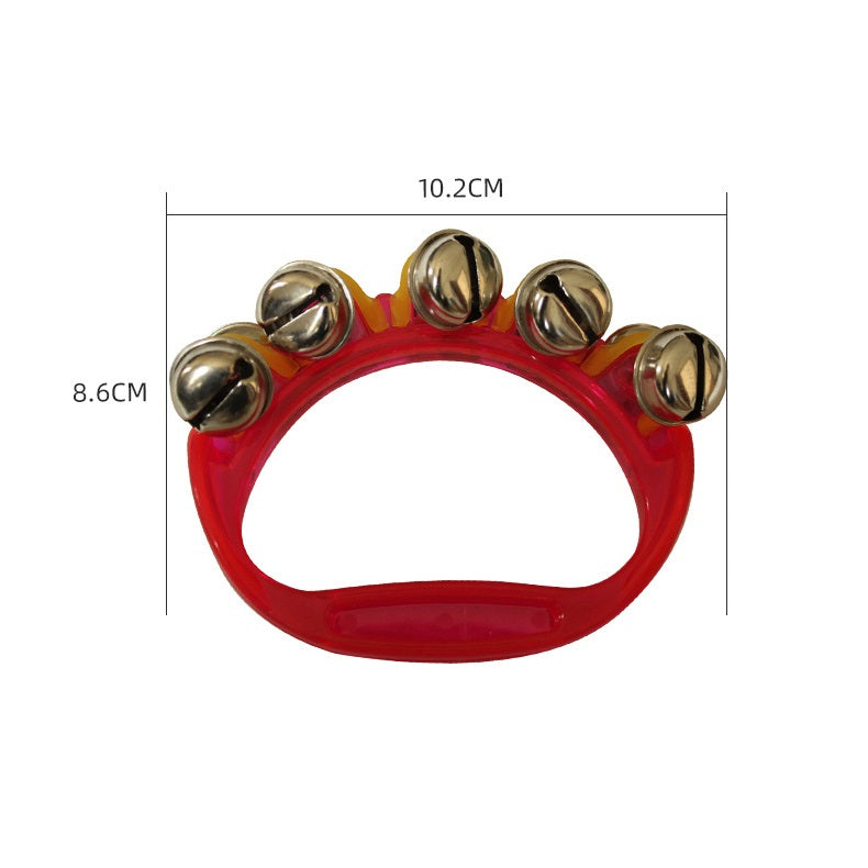 Transparent Tambourine Jingle Bell, set of 5 透明手搖馬鈴5個套裝