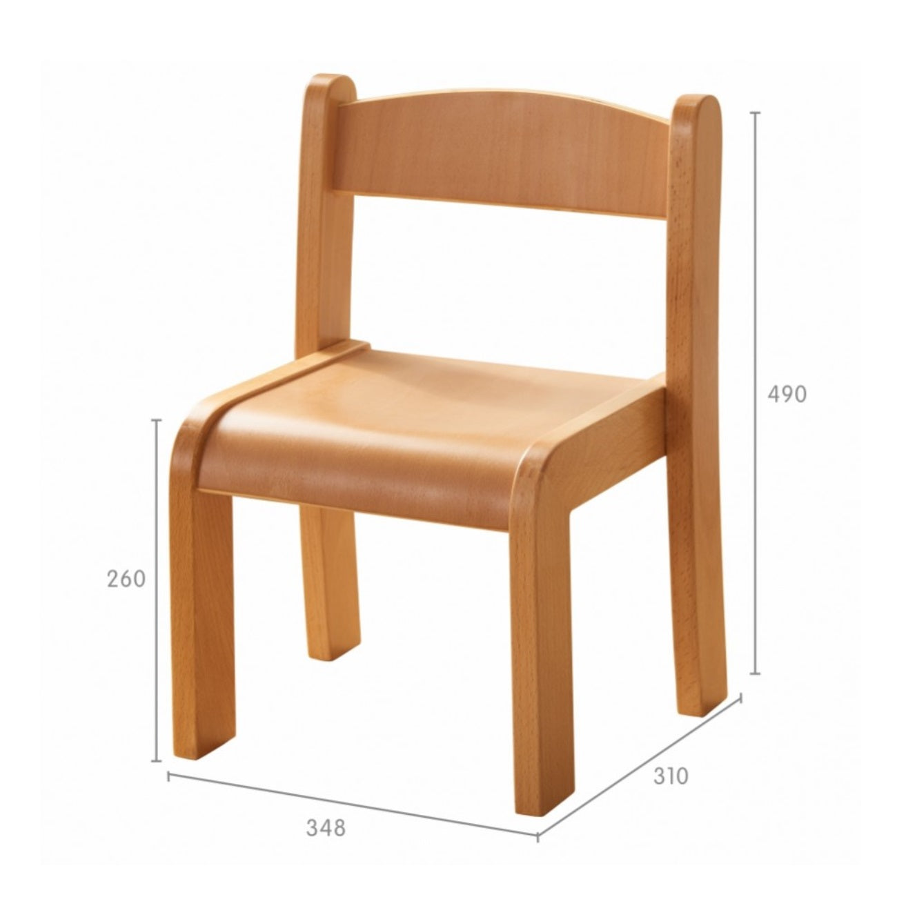 Kindermatic Stackable Beech Wood Chair 可堆疊櫸木椅