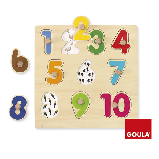 Goula Match-inside Number Peg Puzzle 匹配內部數字釘謎題