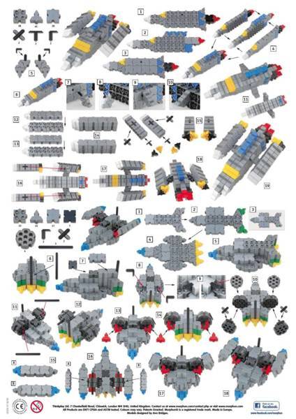Morphun Junior Xtra Spaceships Set 334 Pcs 幼兒基礎 建構宇宙飛船套裝 334 件