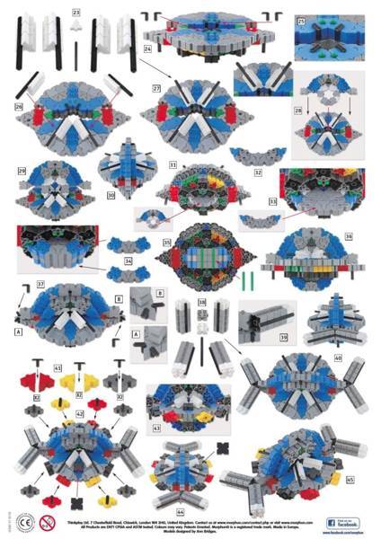 Morphun Junior Xtra Spaceships Set 334 Pcs 幼兒基礎 建構宇宙飛船套裝 334 件