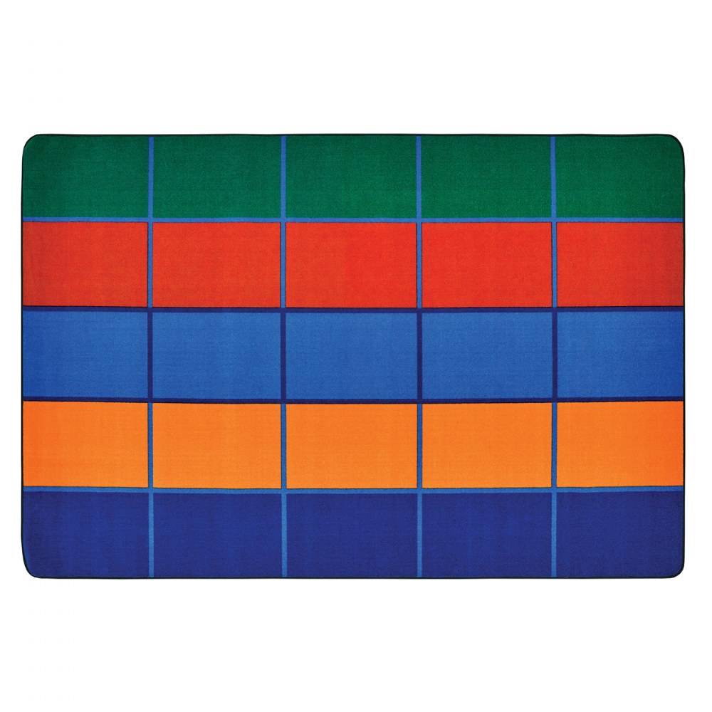 6'x9' feet Color Blocks Seating KID Value PLUS Rug | Classroom Organization and Literacy Carpet 6呎 X 9呎 多彩位置地墊 | 課室管理與識字學習地毯