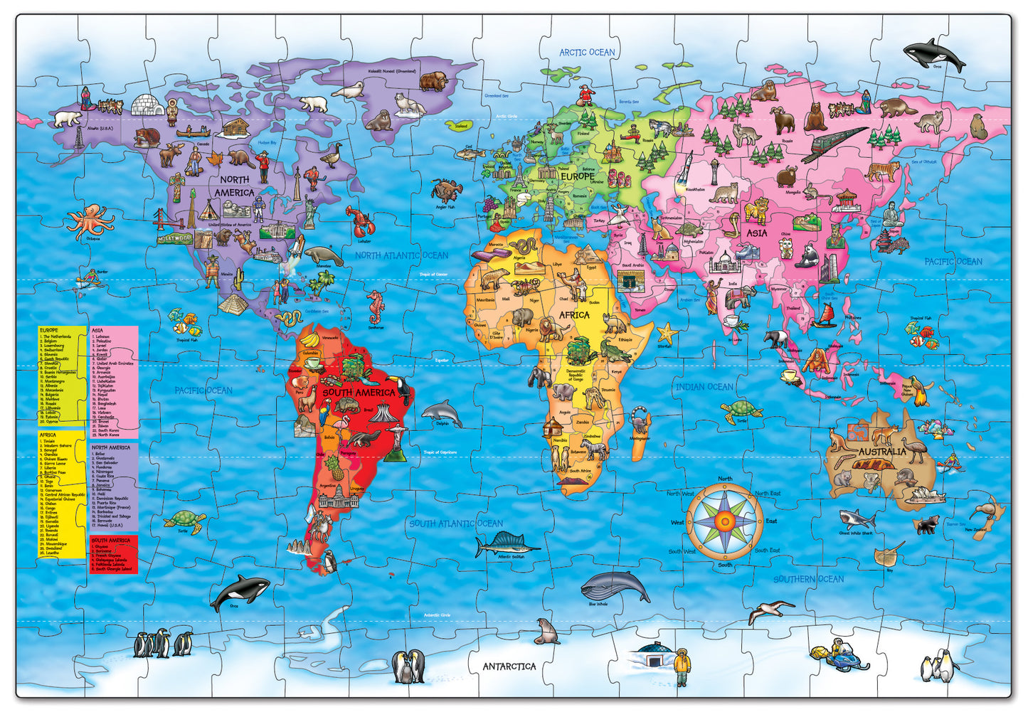 Orchard Toys World Map Jigsaw Puzzle with Gaint Poster