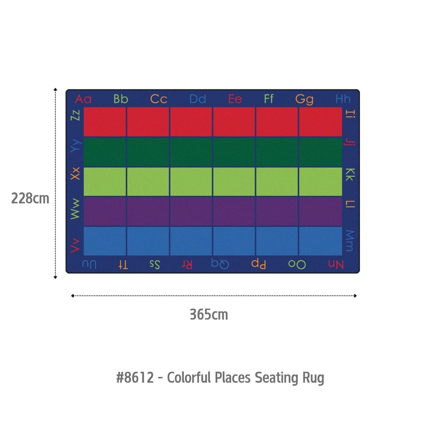 ECR4Kidz Colorful Places Seating Rug | Classroom Organization and Literacy Carpet 多彩位置地墊 | 課室管理與識字學習地毯