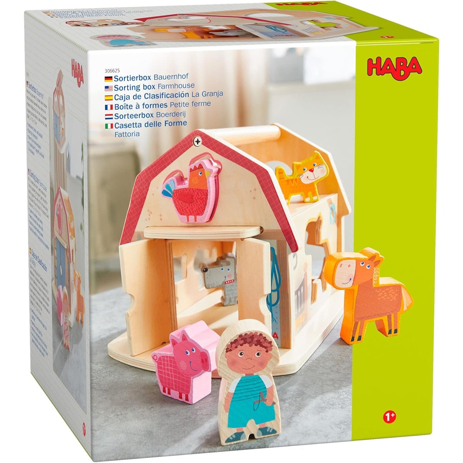 HABA À La Ferme – Grand Set De Jeu En Carton – Bâtiment Ferme Avec Animaux – Idéal Pour Jeu Imaginatif Et Rangement