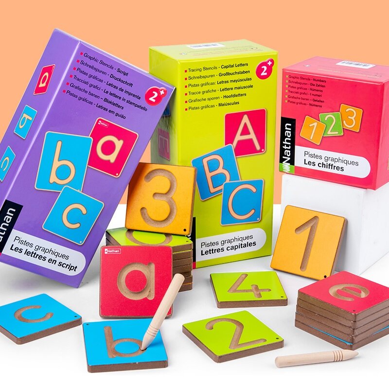 Nathan Touch & Move Pre-writing and Drawing Board - Numbers 0-9 Set of 10 pcs 學前寫字及繪畫訓練板 - 數字 0-9 共10塊套裝