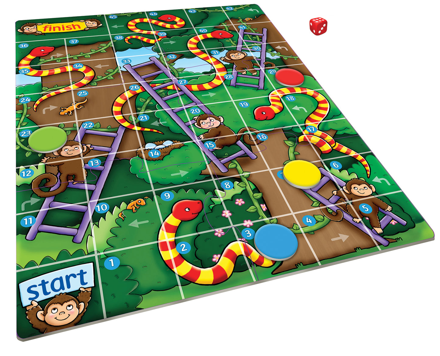 Orchard Toys Jungle Snakes and Ladders Mini Game