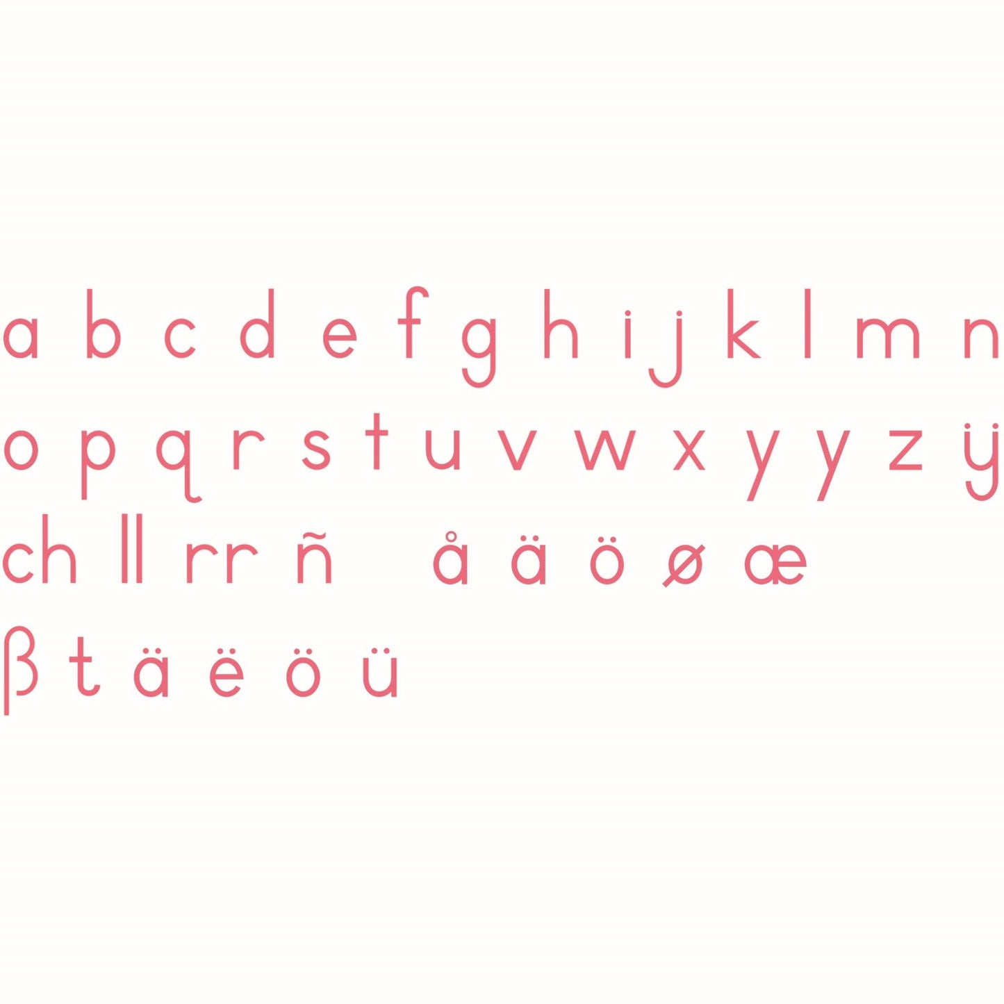 Niehuis Montessori Movable Alphabet: International Print 蒙特梭利教具- 活動字母 國際印刷體