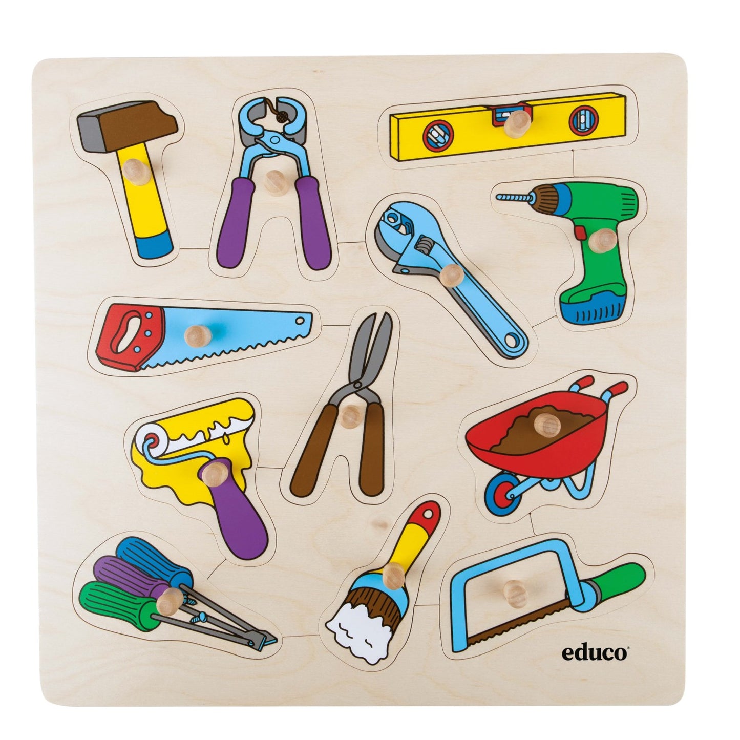 Educo Knob Puzzle - Tools 大抓手拼圖-工具