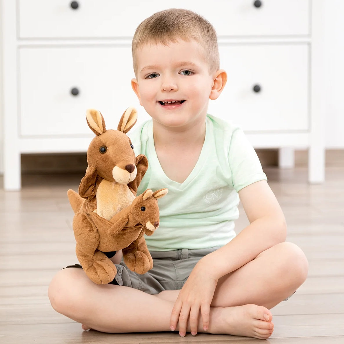 Beleduc Mom and Baby Handpuppet Kanga and Juju 袋鼠媽媽和寶寶手偶