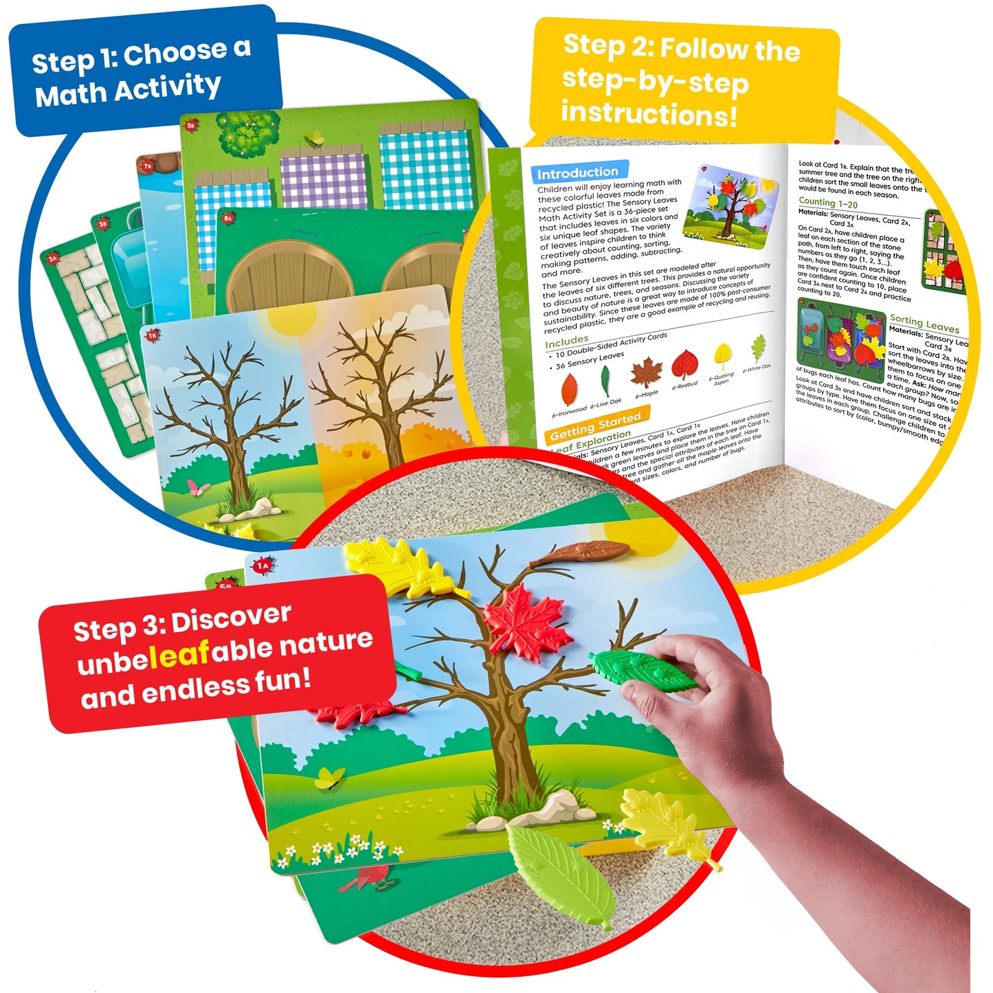 Hand2Mind Sensory Leaves Math Activity Set 感官葉數學活動套裝