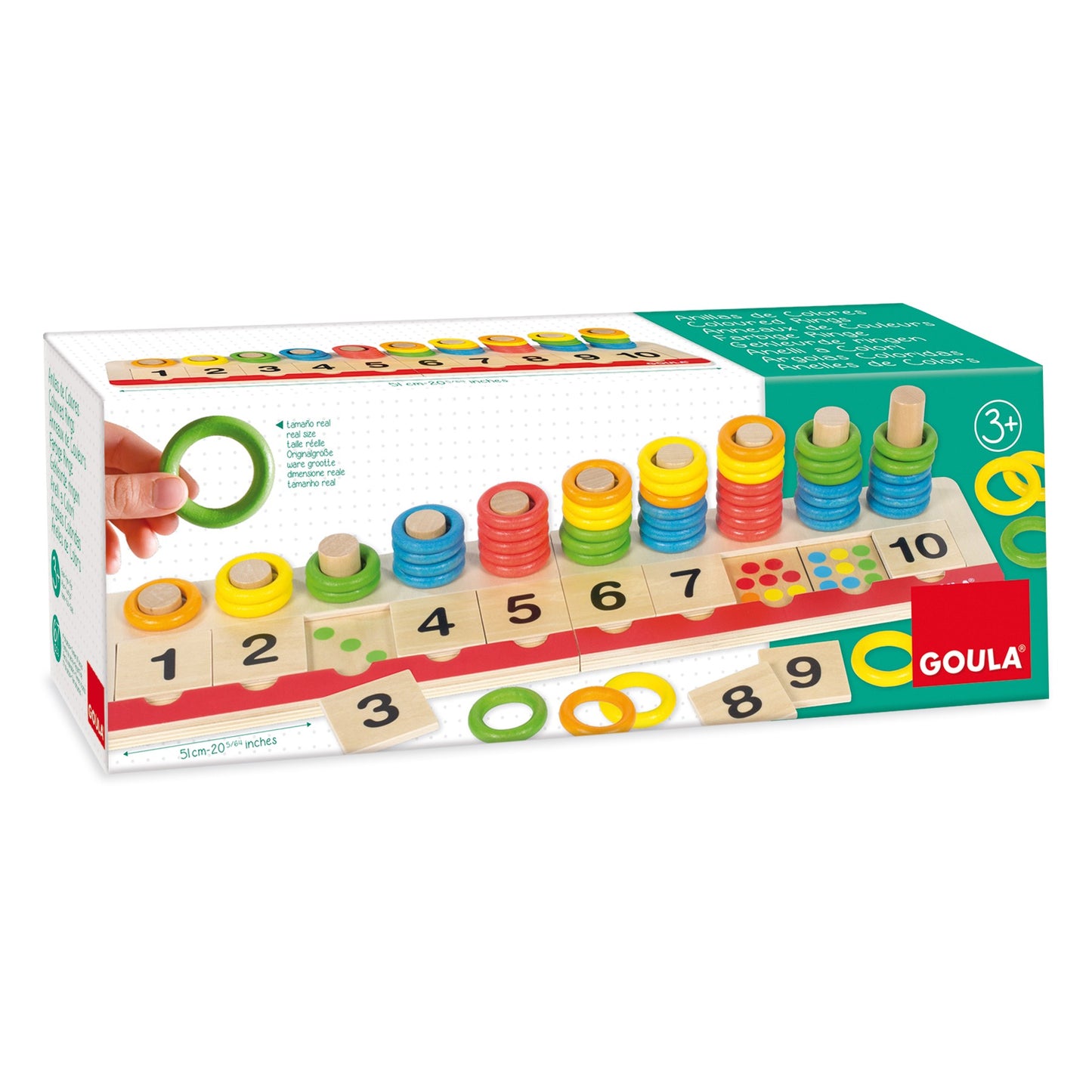 Goula Anillas Colores & Numbers Sorting & Pegging Game