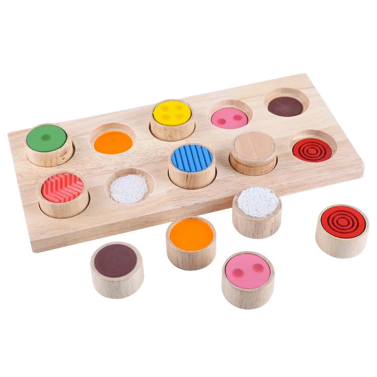 Touchy Feely Wooden Peg Matching Game 木製觸覺配對遊戲