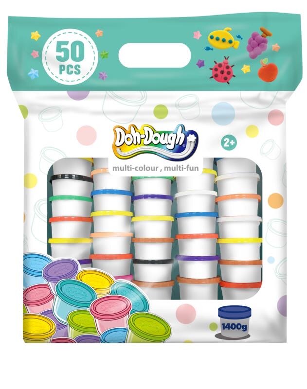 Doh-Dough  50 Cups Dough Pack 彩泥50杯套裝